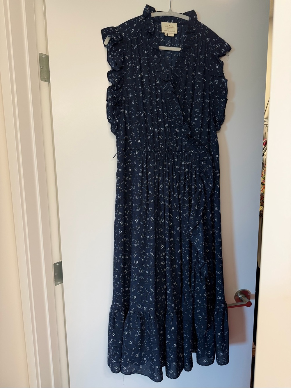 ✨ HOST PICK ✨ Kate Spade New York West Wild Rose Ruffle Wrap Dress Size 14 - Picture 3 of 5